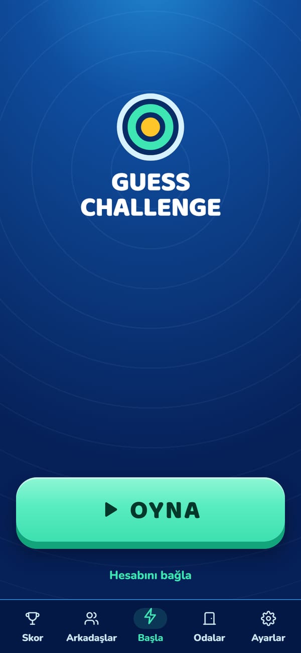 GuessChallenge start screen