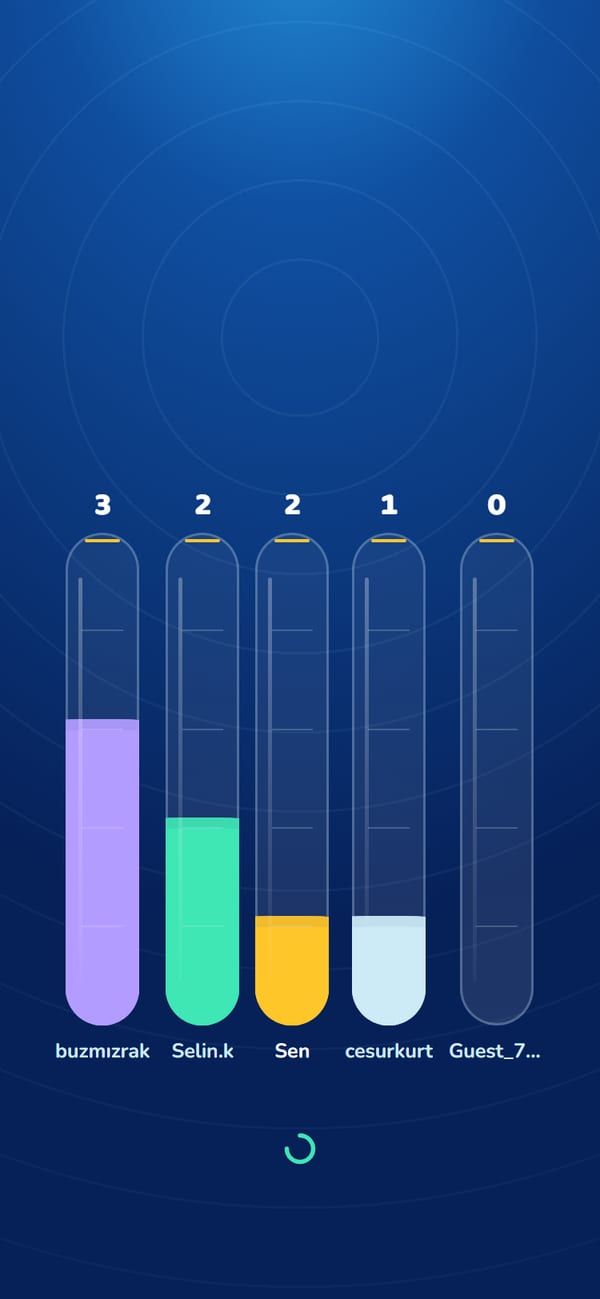 GuessChallenge tahmin ekranı: soru kartı, tahmin alanı ve masadaki oyuncular